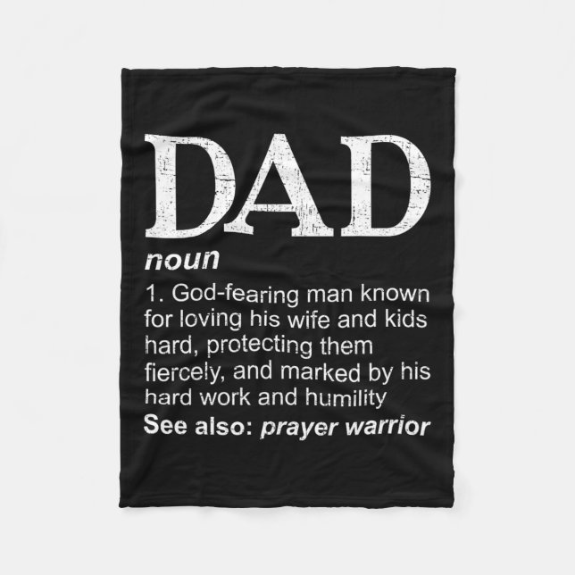 Manta Polar Papá definió al padre #39 el día papá cristiano (Anverso)