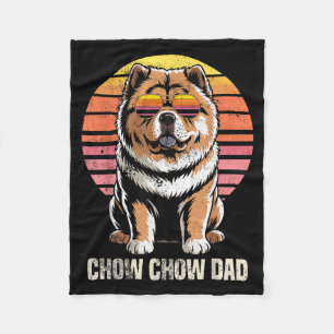 Manta Polar Papá divertido dueño de Chow Chow retro genial vin