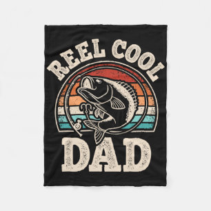 Manta Polar Papa Genial de Pesca Papá Vintage Papá Día del Pad