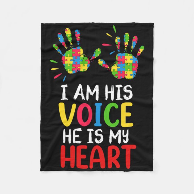 Manta Polar Papá, madre de la conciencia del autismo (Anverso)