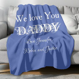 Manta Polar Papá moderno Nombre Personalizado Papi Padre Dada