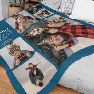 Manta Polar Papá moderno personalizado 6 fotos