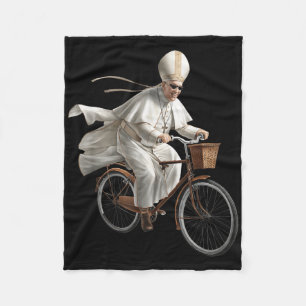 Manta Polar Papa montando bicicleta Iglesia Católica Biblia Es
