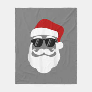 Manta Polar Papá Noel con gafas de sol Diseño divertido de Nav