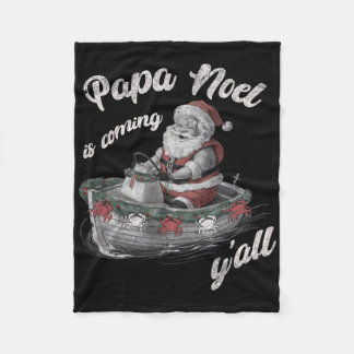Manta Polar Papa Noel está llegando a todos Cajun Navidad Luis