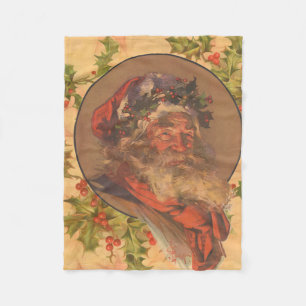 Manta Polar Papá Noel Leyendecker Antiguo Victoriano