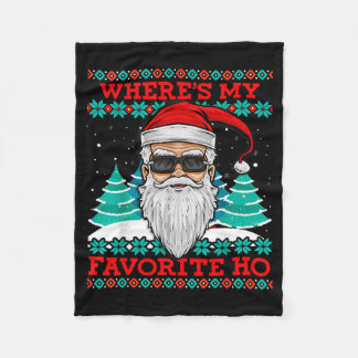 Manta Polar Papá Noel Malvado Dónde Está Mi Ho Divertido Feo C