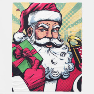 Manta Polar Papá Noel/ Navidad de cómic