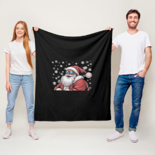Manta Polar Papá Noel negro africano americano Navidad