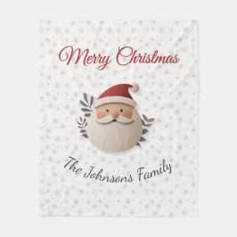 Manta Polar Papá Noel Personalizado Navidad – Nombre de Famili