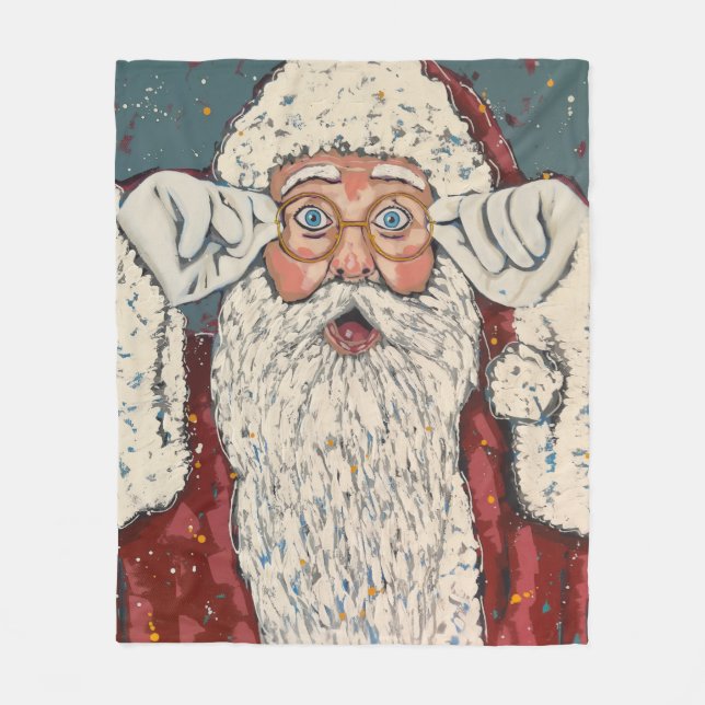 Manta Polar Papá Noel Sorprendido (Anverso)