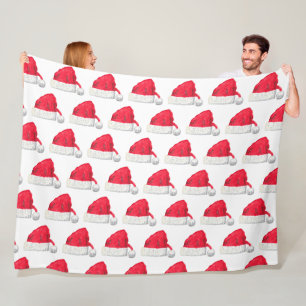 Manta Polar Papá Noel Vintage Navidad Alegre Clásico Rojo Fest