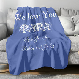 Manta Polar Papá Padre Personalizado Papá Papá Dada Simple Mod