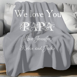 Manta Polar Papá Papá Padre Personalizado Papi Dada Simple Mod