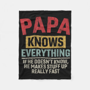 Manta Polar Papá sabe todo lo gracioso padre y#; el día papá