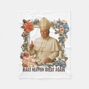 Manta Polar Papa Trump Divertido Trump Vaticano Cristiano Retr