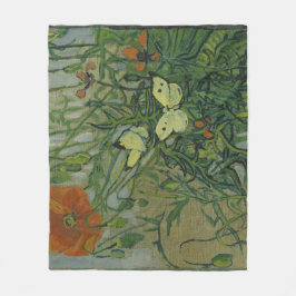 Manta Polar Papas y mariposas de Vincent Van Gogh