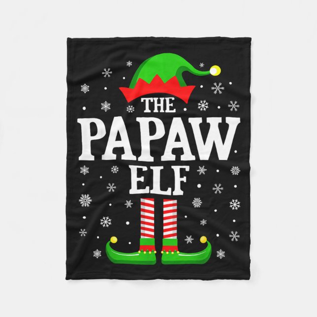 Manta Polar Papaw Elf Funny Christmas Family Matching  (Anverso)