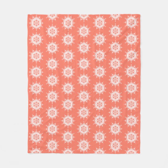 Manta Polar Papaya Mandala (Anverso)