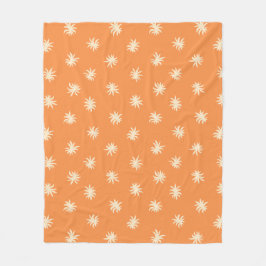 Manta Polar Papaya Sunset Vibrante Naranja Floral Blender