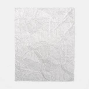 Manta Polar Papel arrugado blanco lindo textura