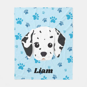 Manta Polar Papel azul de Dalmacia Imprimir niños personalizad