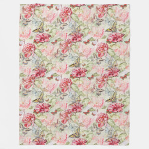 Manta Polar Papel de escritorio de la cosecha de flores - Patr