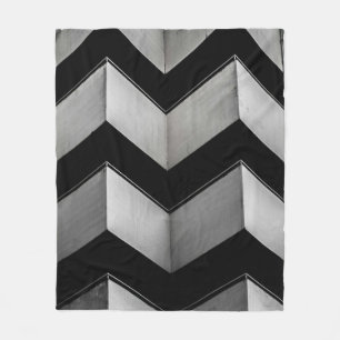 MANTA POLAR PAPEL DE PALABRAS DE CHEVRON NEGRO Y BLANCO