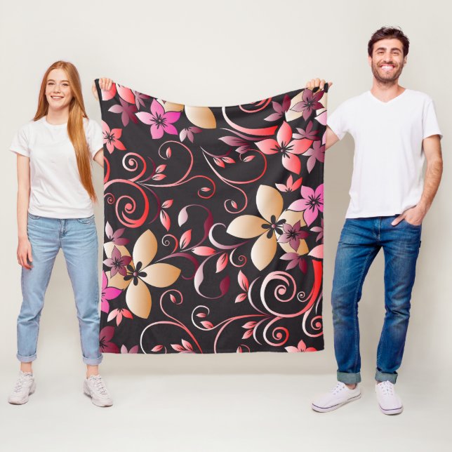 Manta Polar Papel de pared de flores 7 (In situ)