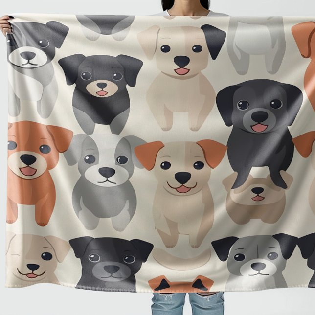 Manta Polar Papel de patrón de perros pequeños (Subido por el creador)
