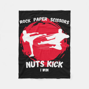 Manta Polar Papel de rock tira de nueces gana gracioso Taekwon