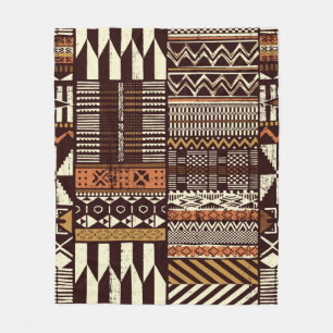 Manta Polar Papel de tejido al estilo tribal africano, abstrac