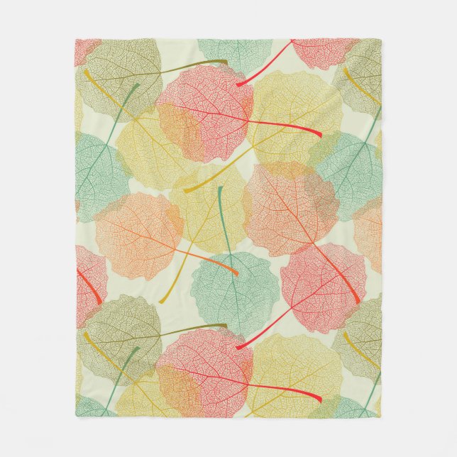 Manta Polar Papel digital otoño madera de otoño (Anverso)