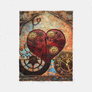 Manta Polar Papel pintado de los corazones de Steampunk del