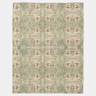 Manta Polar Papel pintado floral de madreselva de William Morr