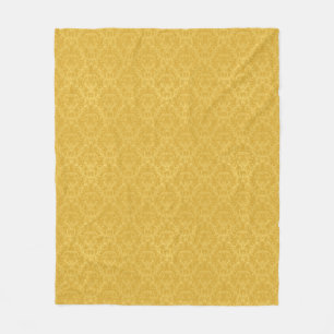 Manta Polar Papel pintado floral de oro de lujo