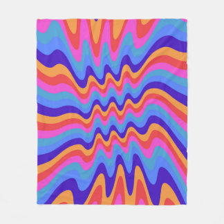 Manta Polar Papel pintado retro hippie de los 60