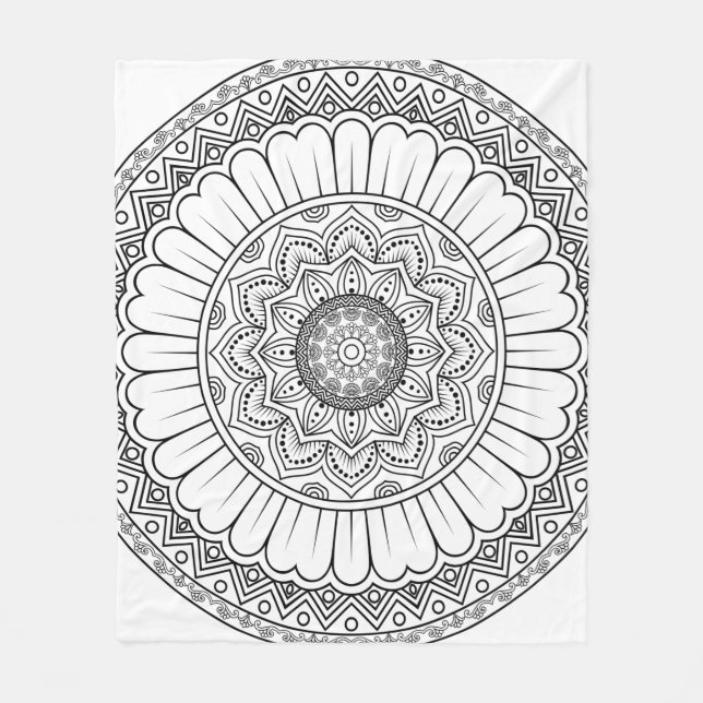 Manta Polar Papel tapiz de rosette mandala (Anverso)