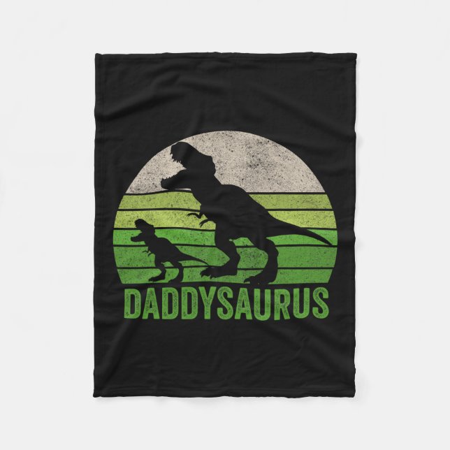 Manta Polar Papi Dinosaurio Papi Funny Padres Regalo del Día (Anverso)