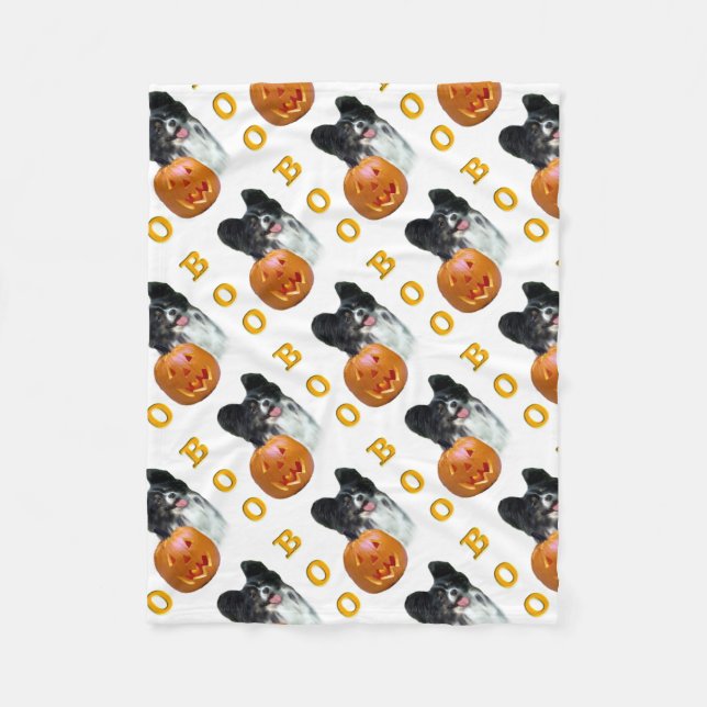 Manta Polar Papillon Halloween BOO (Anverso)