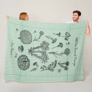 Manta Polar Paquete de mensajes de cumpleaños botánico persona