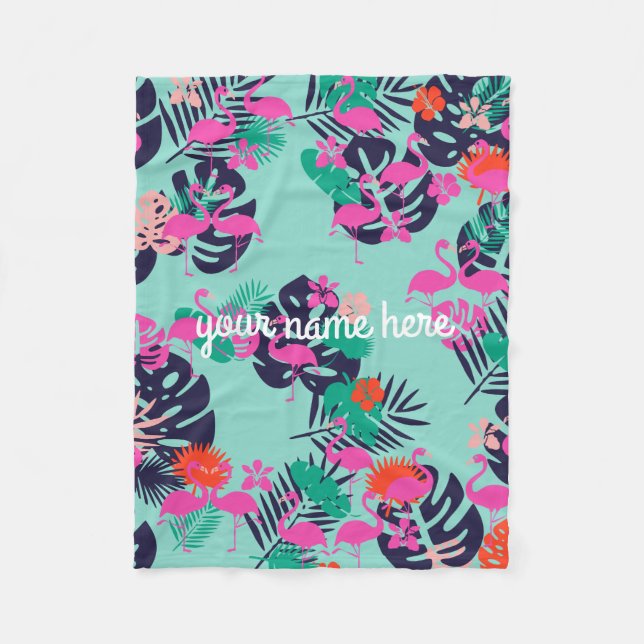 Manta Polar Paquete Flamingo personalizado (Anverso)