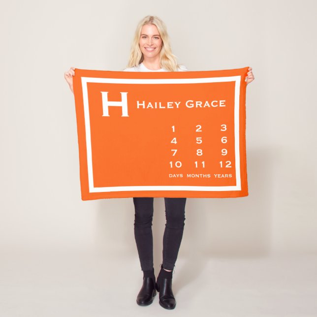 Manta Polar Paquete fotográfico de hitos de bebé moderno perso (In situ)