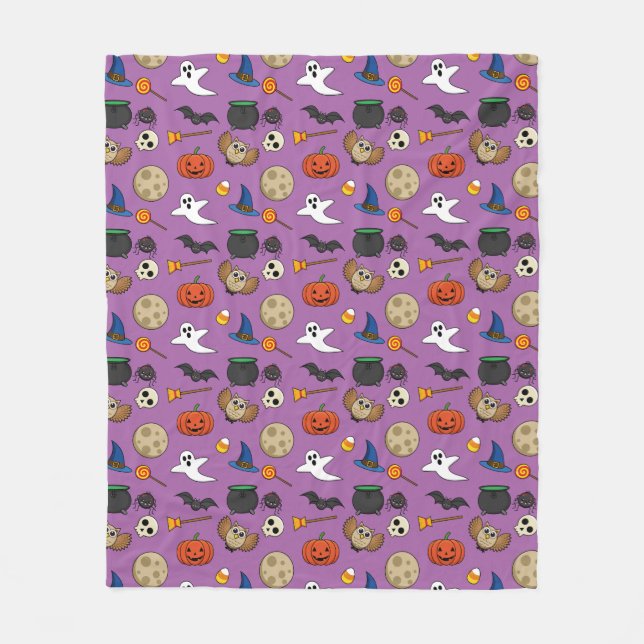 Manta Polar Paquete Kawaii de Halloween (Anverso)