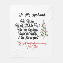 Manta Polar Para mi esposo Feliz Navidad 