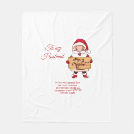 Manta Polar Para mi esposo Feliz Navidad 