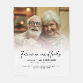 Manta Polar Para siempre en nuestro corazón, foto y mensaje co