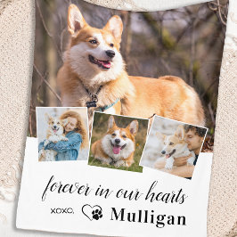 Manta Polar Para siempre en nuestro corazón Mascota Perro Memo