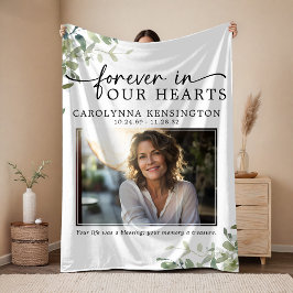 Manta Polar Para siempre en nuestro corazón, recuerdo Keepsake