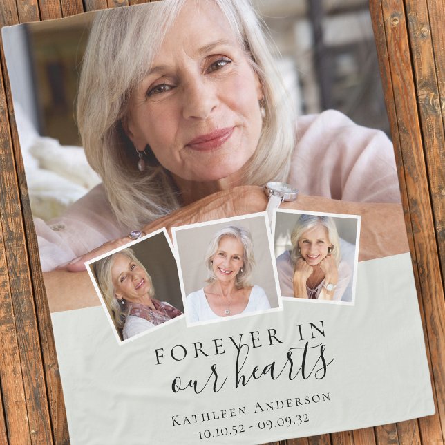 Manta Polar Para siempre en nuestro corazón, recuerdo Keepsake (Subido por el creador)